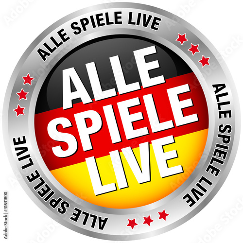 Button "Alle Spiele live" schwarz/rot/gold