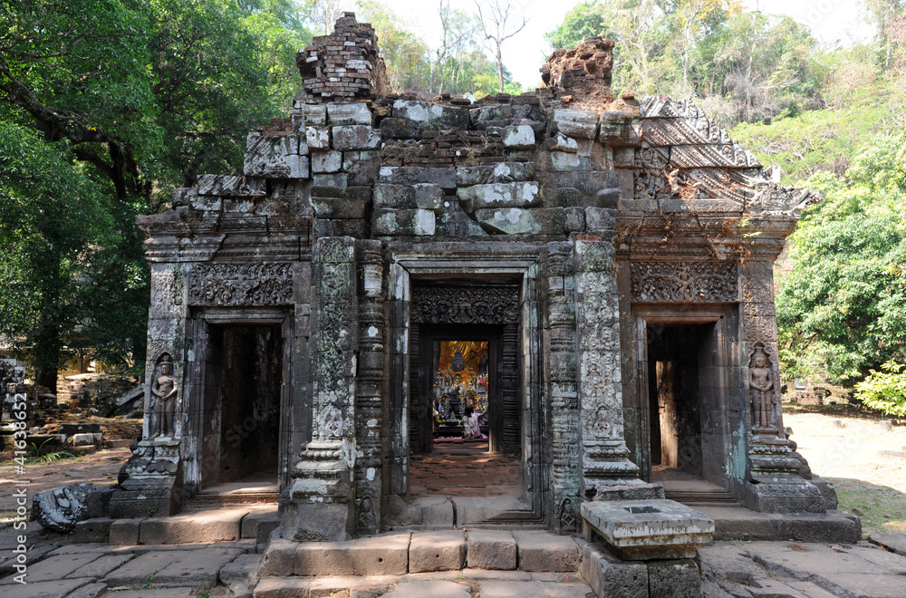 Naklejka premium sito archeologico Khmer di Wat Phu a Champasak, Laos