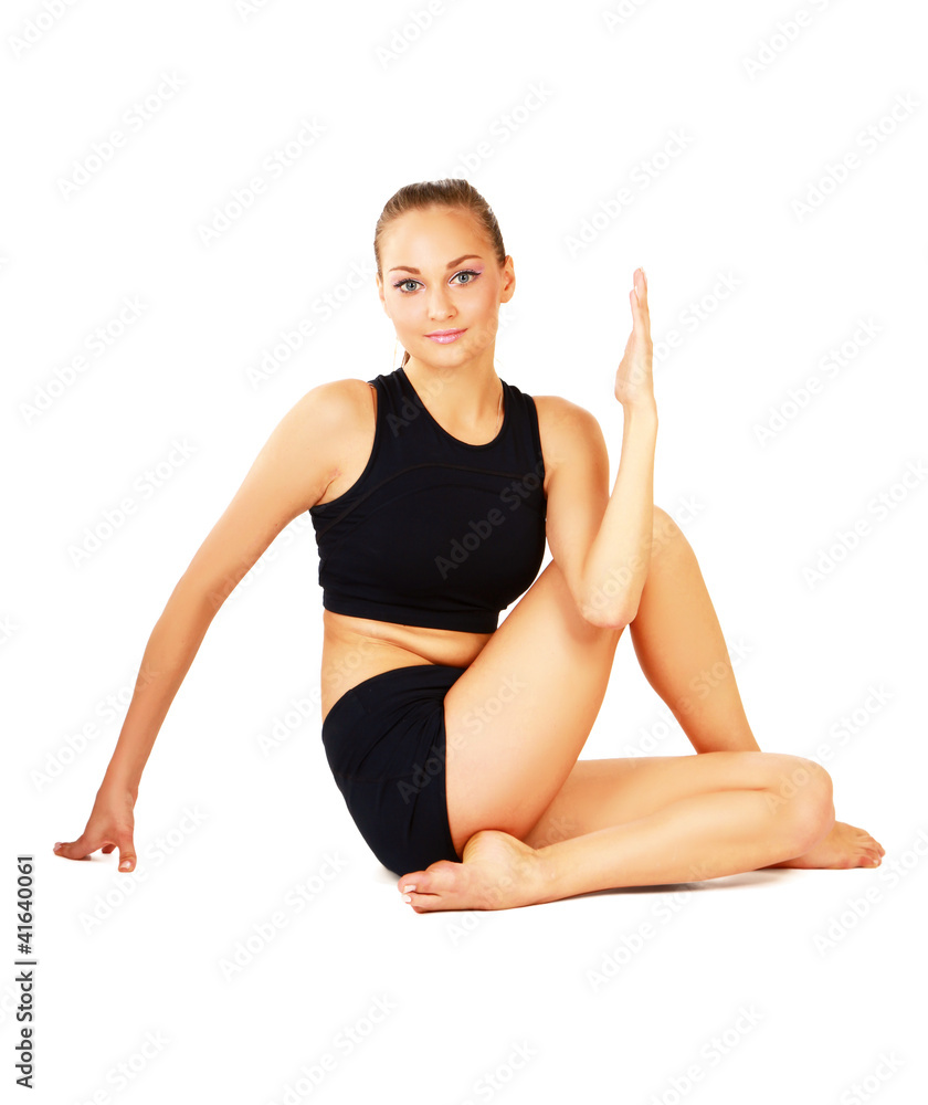Young woman exercise yoga pose Young woman exercise yoga pose