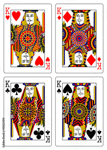 set of kings playing cards 62x90 mm