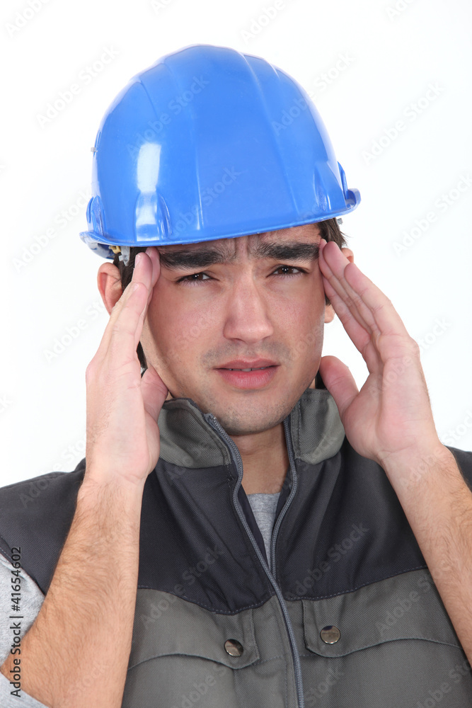 Builder with headache