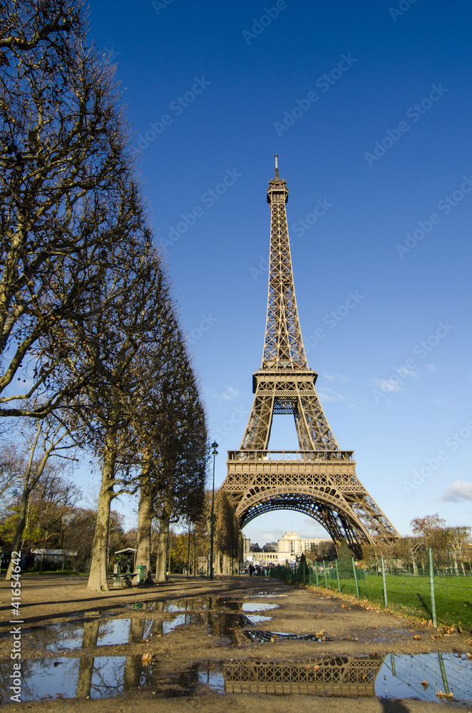 Eiffel Tower on a Winter Morning