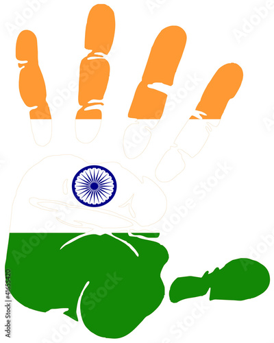 India flag handprint