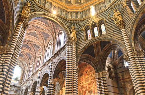 Siena, Tuscany - Interior of dome (Duomo di Siena) photo