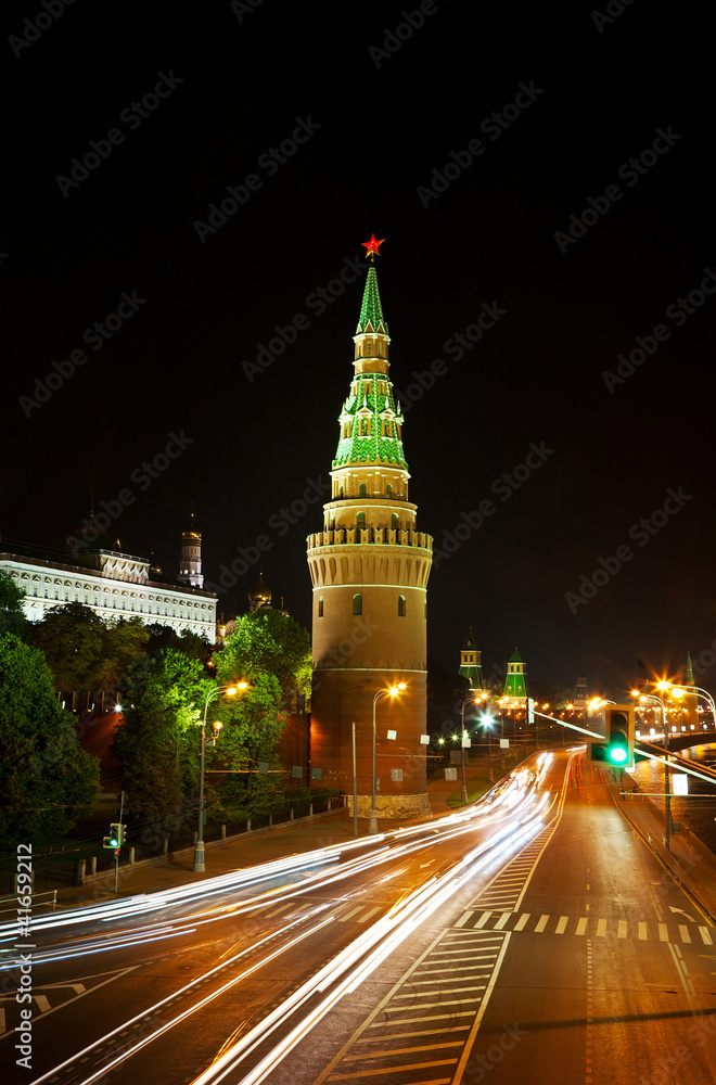 Russia, Moscow, night view