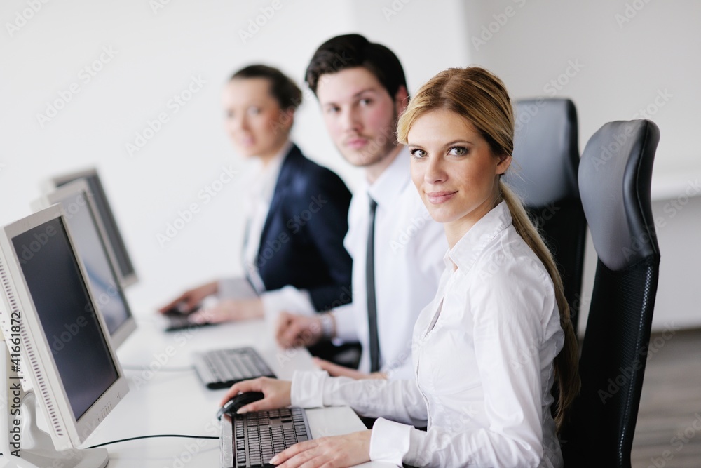 business people group working in customer and help desk office business people group working in customer and help desk office