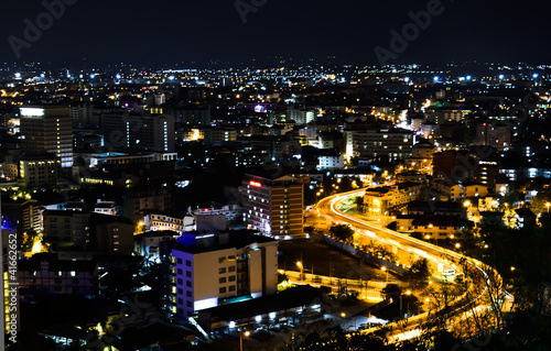 View point of Pattaya city at night