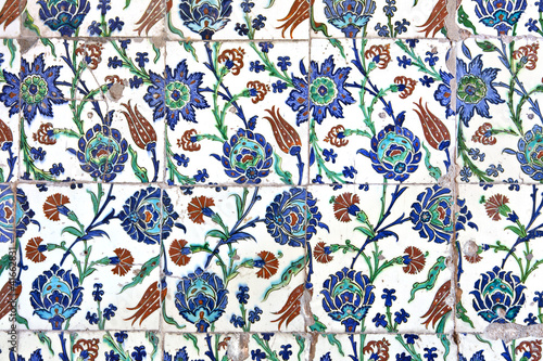 Wall tiles in Sultanahmet Mosque photo