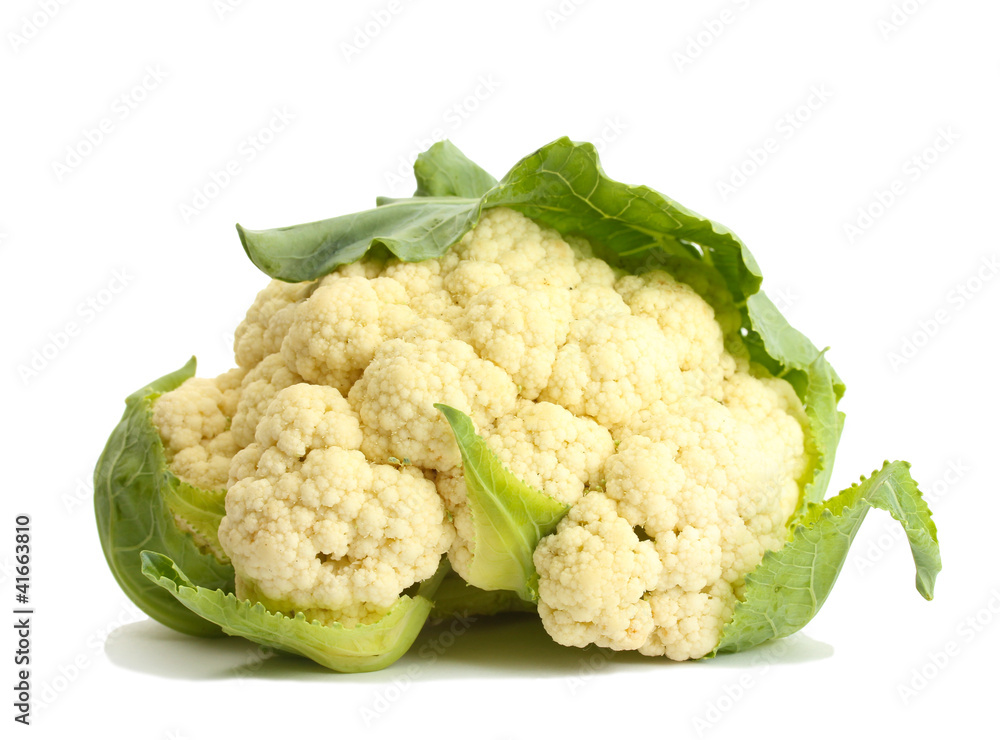 Fresh cauliflower isolated on white Fresh cauliflower isolated on white