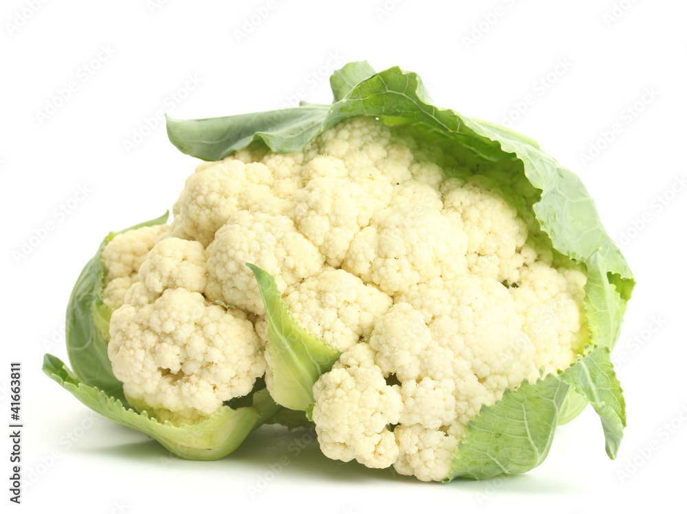 Fresh cauliflower isolated on white Fresh cauliflower isolated on white