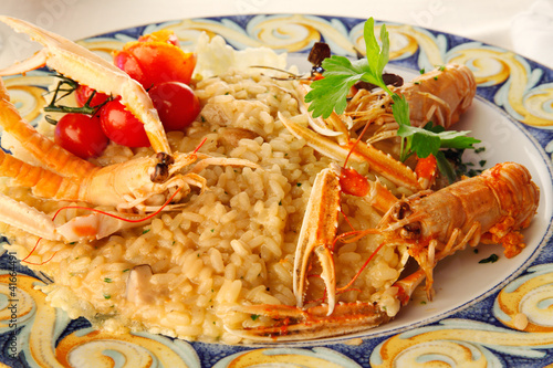 Quadro em tela risotto con scampi