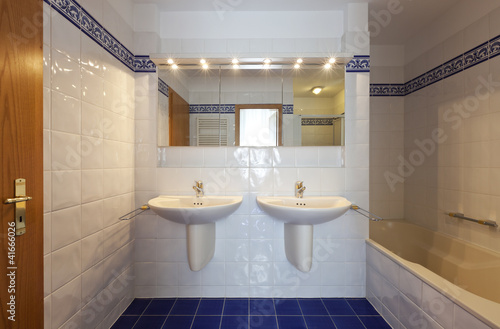 bathroom in style classical  two sinks