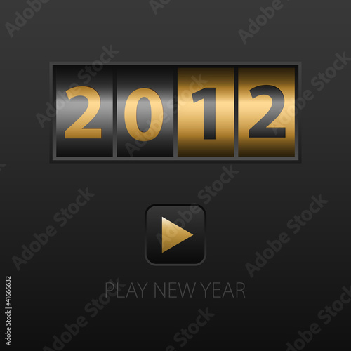 New Year counter button.