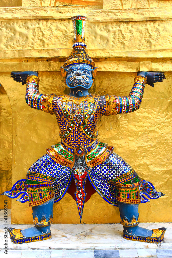The demon guardian, guarding the temple in the grand palace, Ban