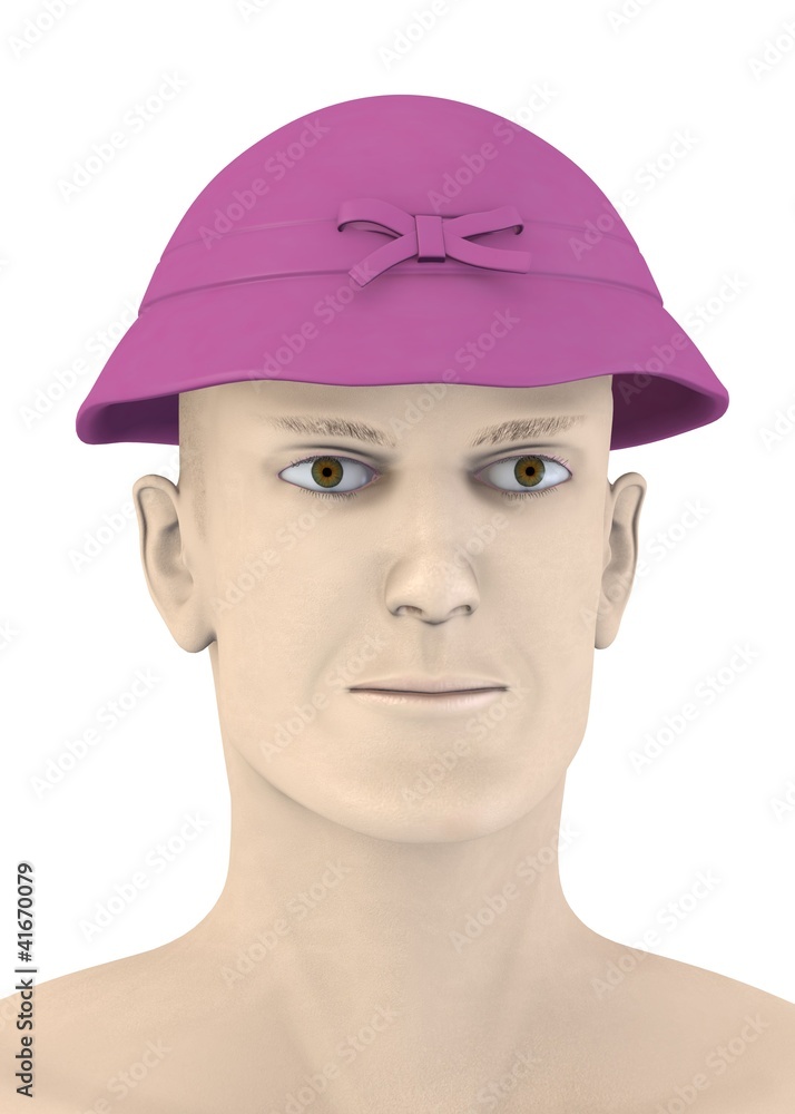 3d render of artificial character with hat 3d render of artificial character with hat