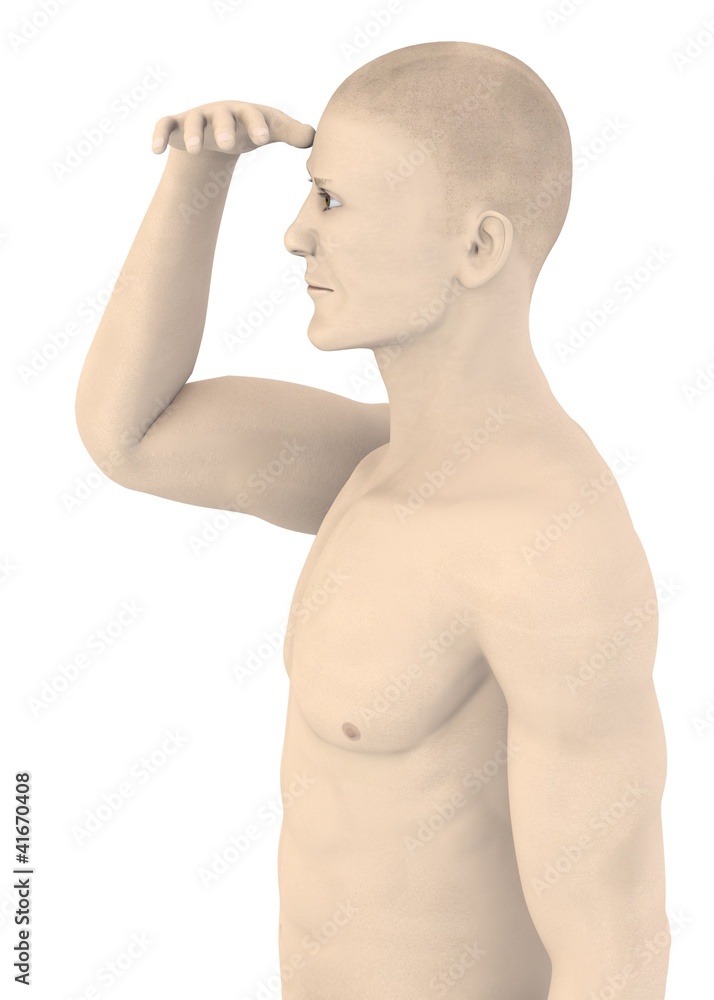 3d render of artifical mala face - looks 3d render of artifical mala face - looks