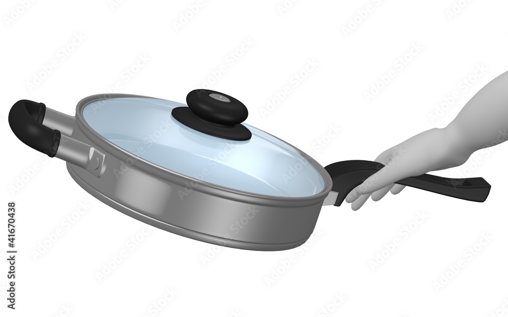 3d render of cartoon character with pot 3d render of cartoon character with pot