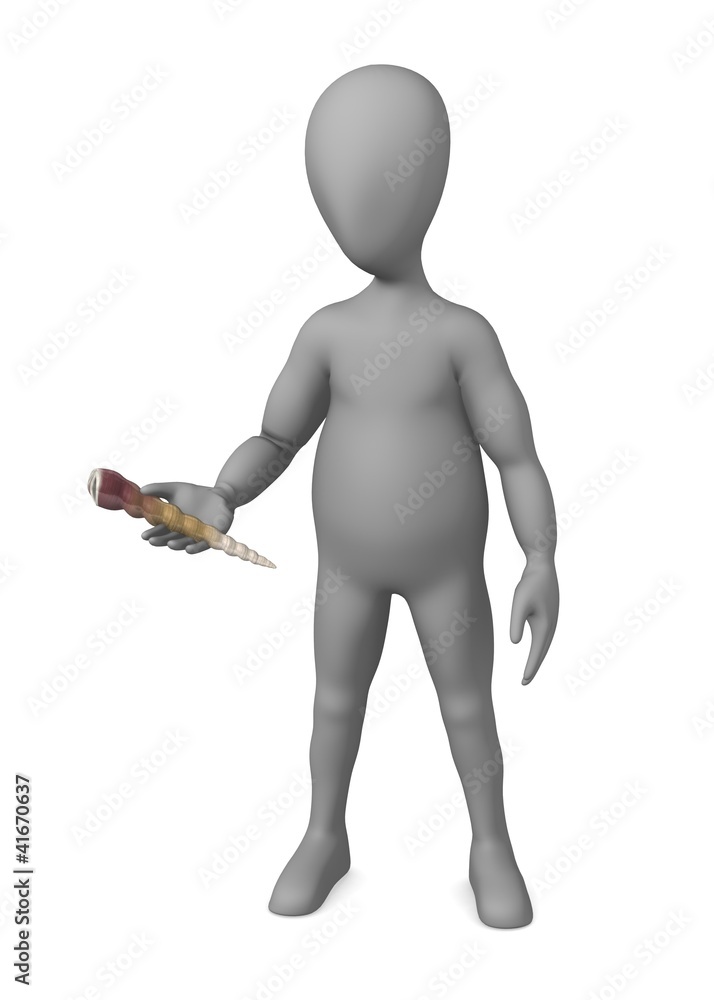 3d render of cartoon character with shell 3d render of cartoon character with shell