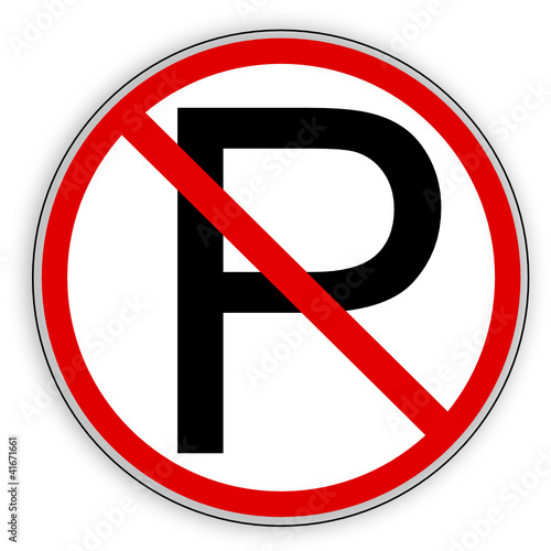 Verbotsschild- Parken verboten