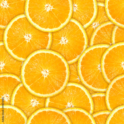 Seamless pattern of fresh orange slice