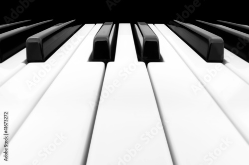 Cuadro en lienzo Close-up of Piano Keyboard with plenty of white space