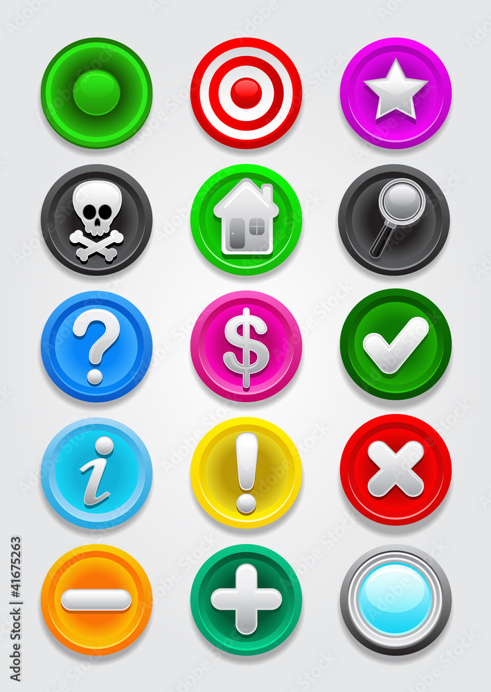 Gps map vector Icons / Buttons Collection Gps map vector Icons / Buttons Collection