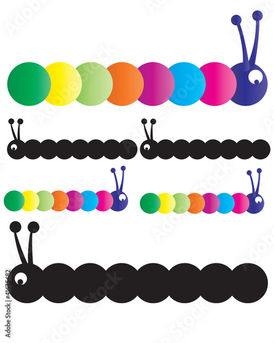 kleine bunte Kinder Raupe