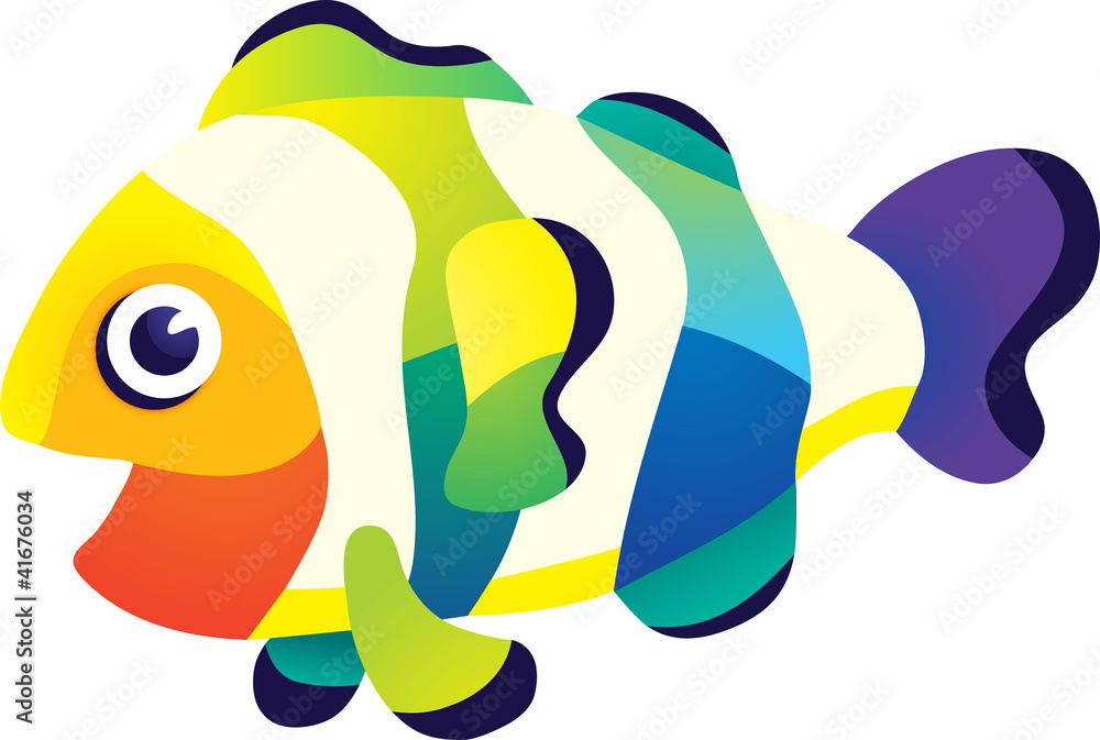 Fototapeta premium Colorful striped fish