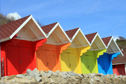 Beach huts or chalets photo