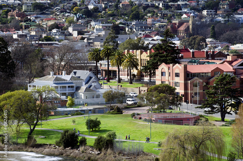 People walking, Kings Park, Launceston, Tasmania, Australia