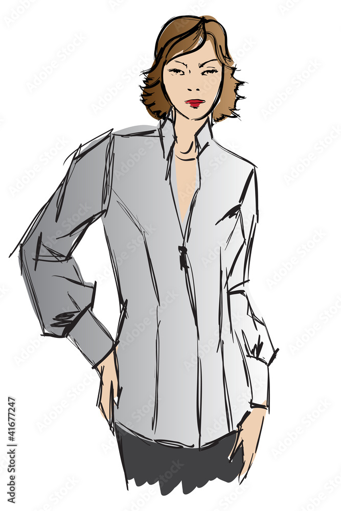 SKETCH. fashion girl. Hand-drawn fashion model SKETCH. fashion girl. Hand-drawn fashion model