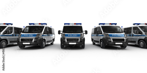 Einsatzfahrzeuge der Polizei (front)