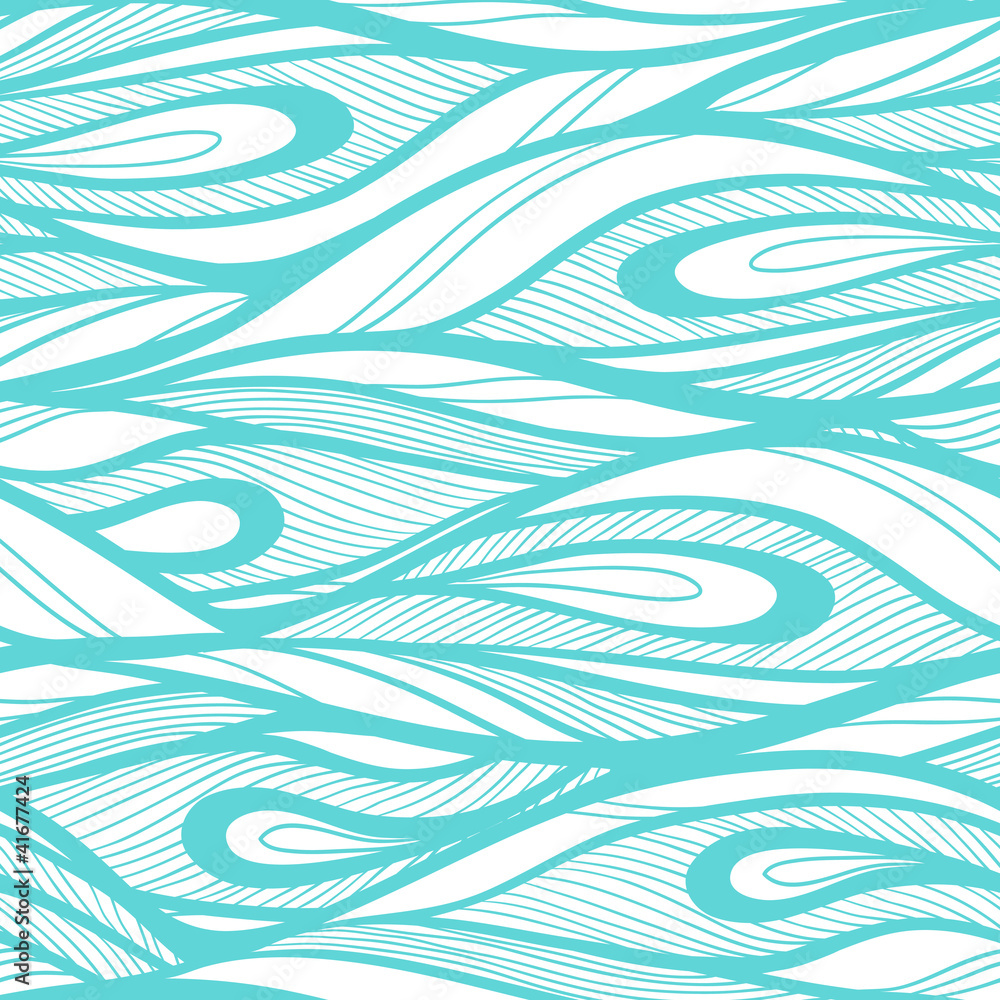 Abstract hand drawn illustration, waves background. Abstract hand drawn illustration, waves background.