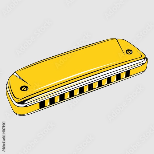 Yellow harmonica