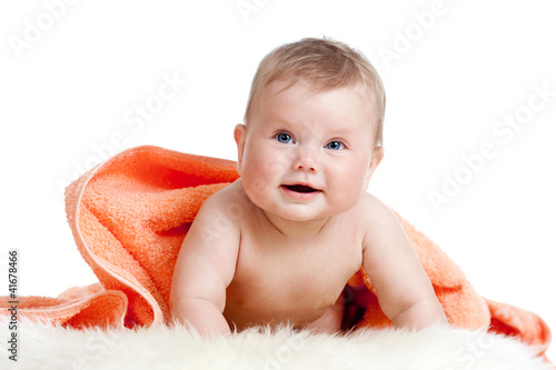 Adorable happy baby in colo...