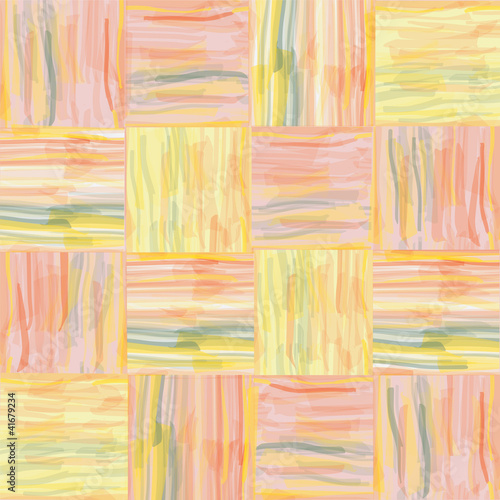 Seamless quilt checkered watercolor pattern
