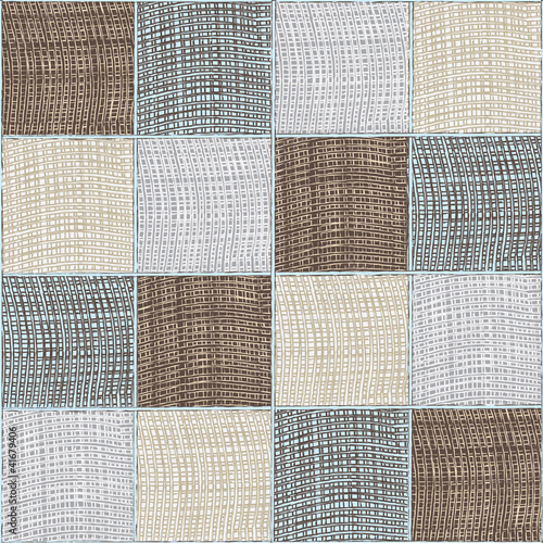 Seamless quilt checkered medley composition
