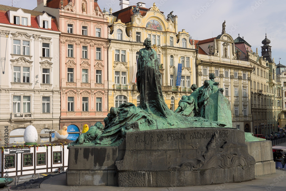 Monument for Jan Hus in Prague