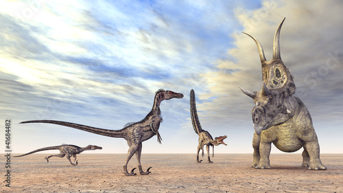 Velociraptoren auf der Jagd © Michael Rosskothen