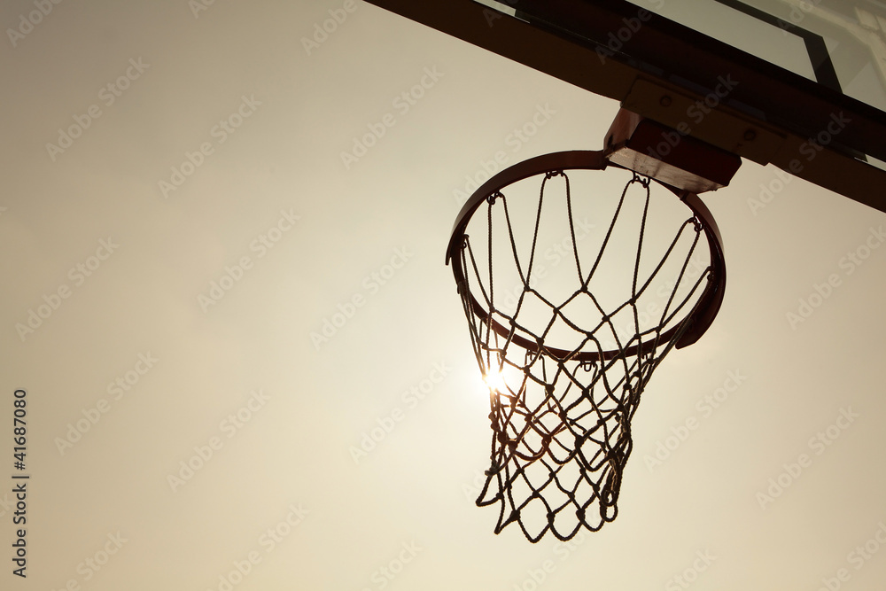 silhouette of Basketball Basket