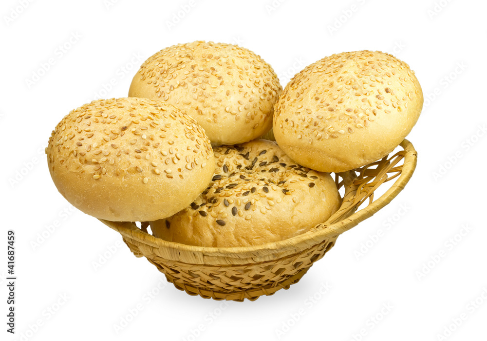 wheat bun with sesame wheat bun with sesame
