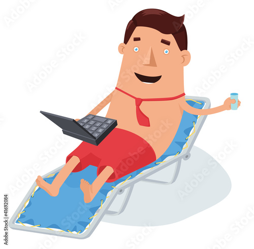 Businessman on vacation