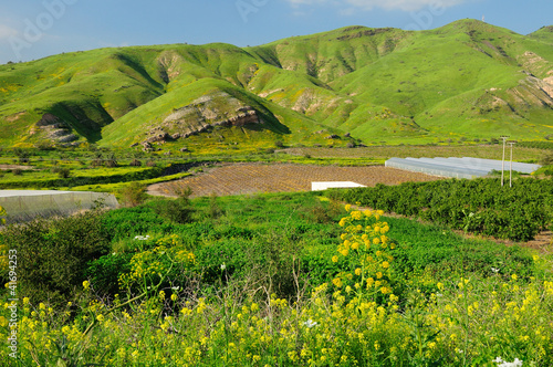 Tableau sur toile View of Golan Heights landscape. Northern Israel.