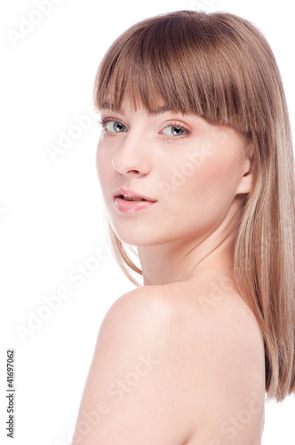 Woman with perfect health face