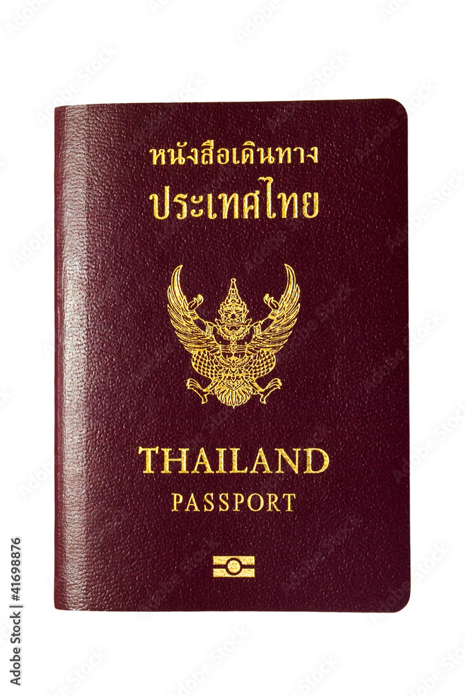 Thailand passport isolated on white background Thailand passport isolated on white background
