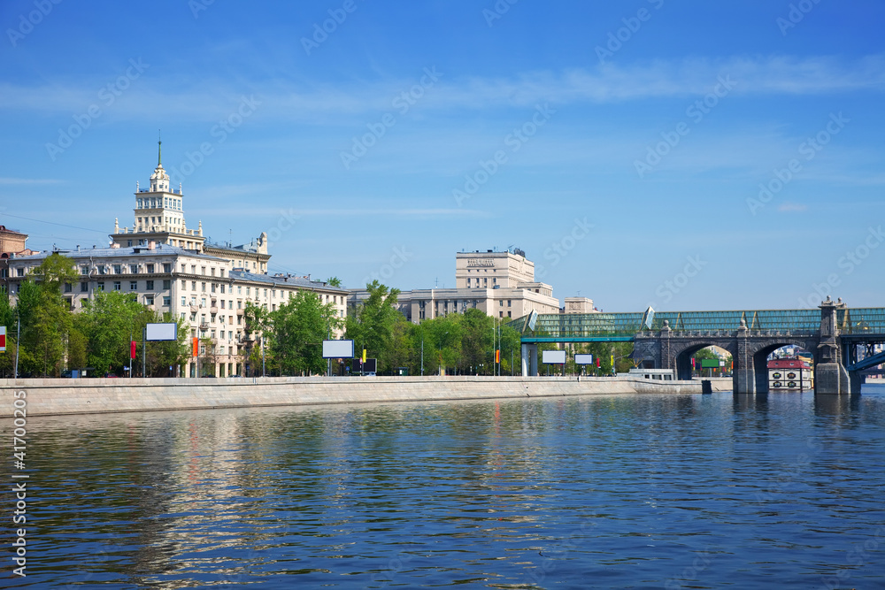 View of Moscow.   Pushkinsky Pedestrian Bridge