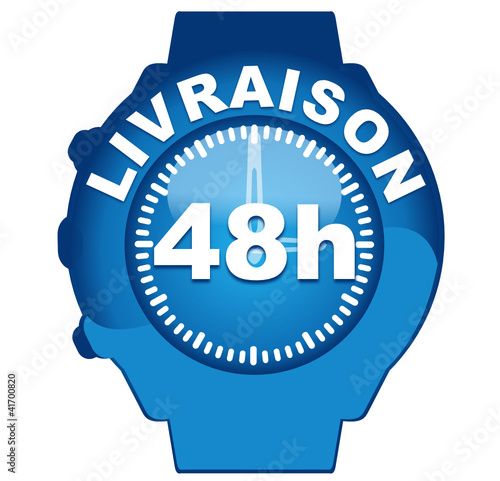 livraison 48 heures sur montre bleue
