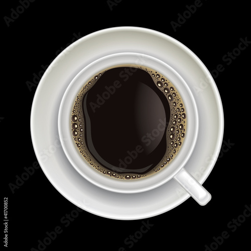 coffee cup isolated on a black