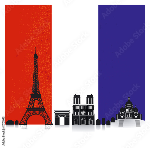 Frankreich mit Fahne
