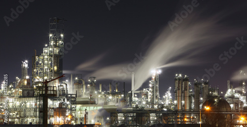 Wallpaper Mural Petrochemical plant in night Torontodigital.ca